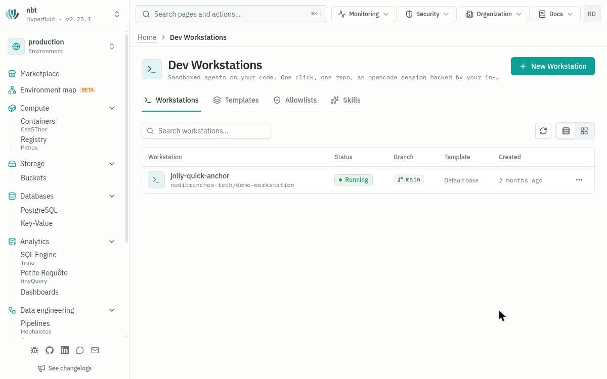 Les dev workstations : un poste jetable sur votre code, avec son agent et son GPU.